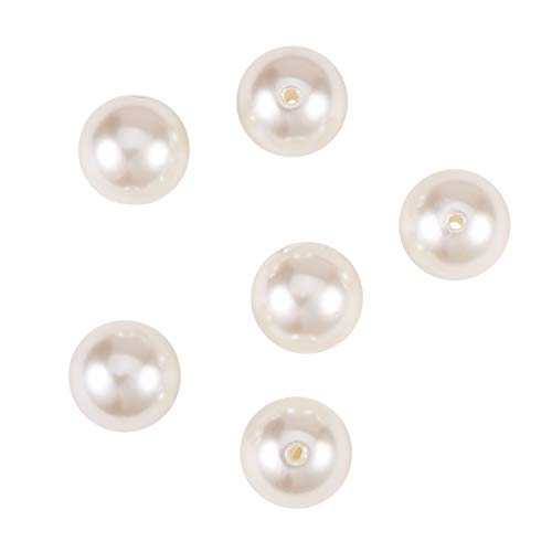 Airssory Kunstperlen, Acryl-Kunststoff, große lose Perlen, rund, cremeweiß, 24 mm, 10 Stück von Airssory