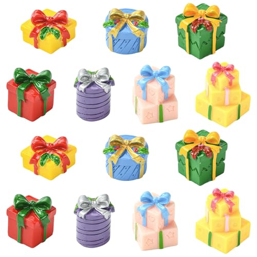 Airssory Miniatur-Figuren in Geschenkbox-Form, Kunstharz, Weihnachtsthema, ohne Loch, Perlen, Display für DIY-Schmuck, Verzierung, Handwerk, Zuhause, Büro, Schreibtisch-Dekoration, 21 Stück Airssory Miniatur-Figuren in Geschenkbox-Form, Kunstharz, Weihnachtsthema, ohne Loch, Perlen, Display für DIY-Schmuck, Verzierung, Handwerk, Zuhause, Büro, Schreibtisch-Dekoration, 21 Stück von Airssory