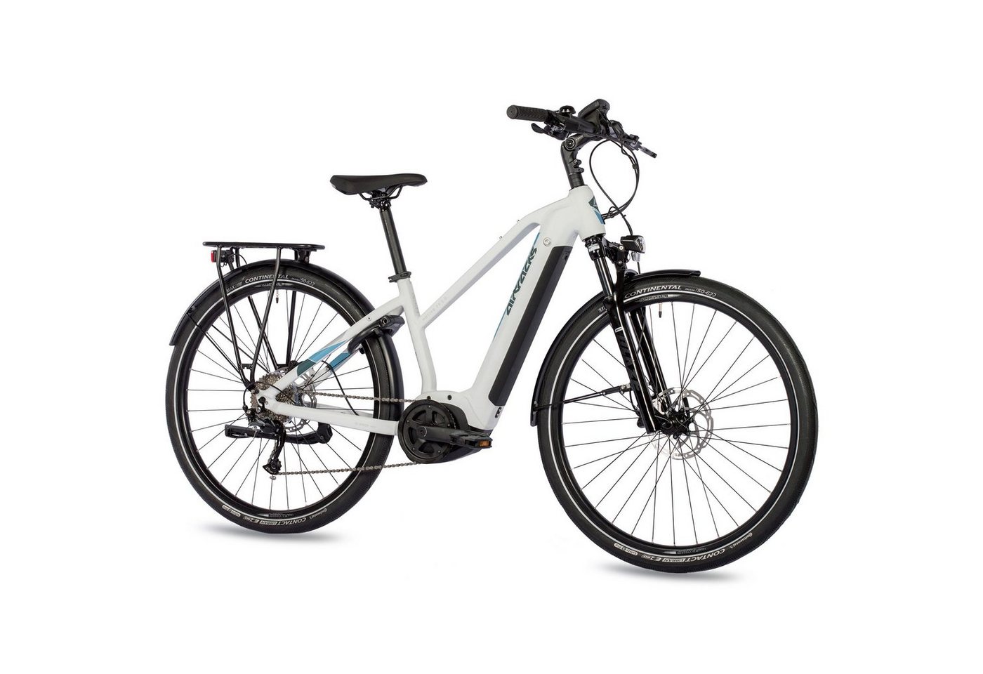 Airtracks E-Bike 28 Zoll Damen E-Bike BOSCH PERFORMACE LINE 500Wh Trekking Fahrrad, 9 Gang, Kettenschaltung, MOTIV TR.2.0L - 9 G Shimano M2000 - 42cm 46cm - Mod. 2024 von Airtracks