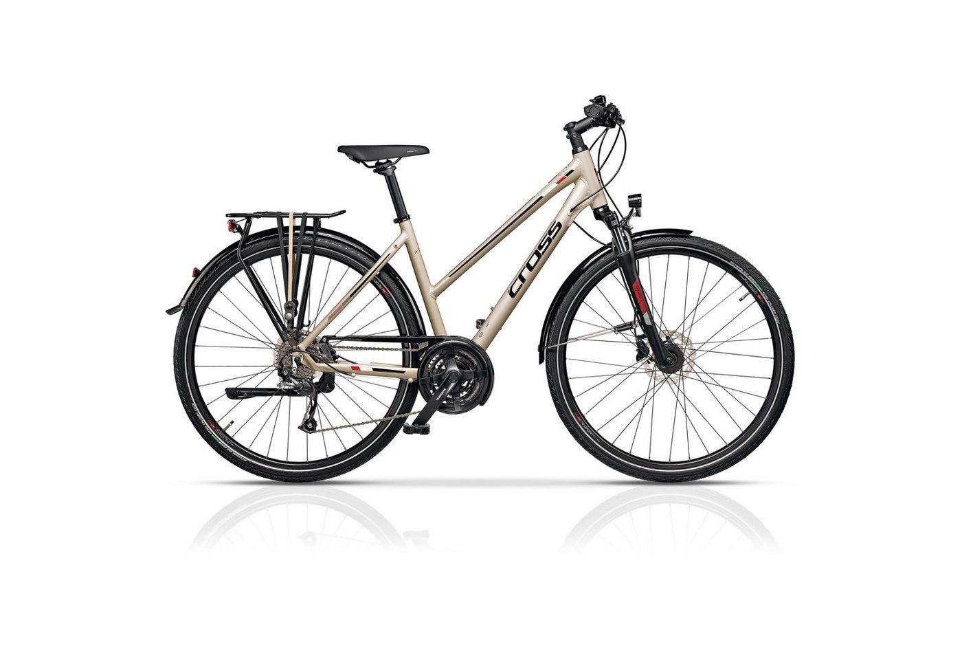Airtracks Trekkingrad 28 Zoll Damen Trekking Fahrrad TRAVEL LADY Trekkingbike, 24 Gang Shimano Shimano Schaltwerk, Kettenschaltung, Beige - Rahmenhöhen 44cm 48 cm 52 cm » Modeljahr 2025 von Airtracks
