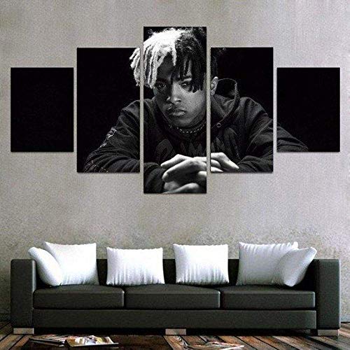 Airxcn Drucken Malerei Leinwand 5 Stück Xxxtentacion 5 Teil Panels Vollständig Bild Gedruckte Kunstdruck Bilder Geschenkrahmen von Airxcn