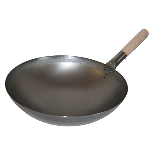 AAF Nommel ® Wok ca. 36 cm Durchmesser mit rundem Boden für Gas, Gastronomie, Wokpfanne von AAF Nommel