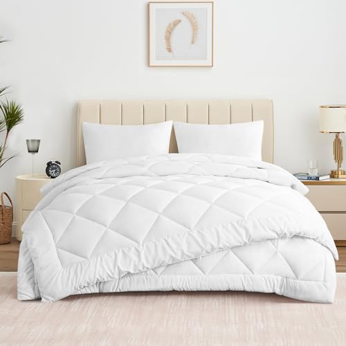 Aisbo Bettdecke 135x200 4 Jahreszeiten - Sommer Winter Bettdecke zum Knöpfen 2teilig Set 135x200cm, dünne leicht 150gsm Sommerdecke und 300gsm Ganzjahresdecke, Vierjahreszeiten Duvet Steppdecke von Aisbo