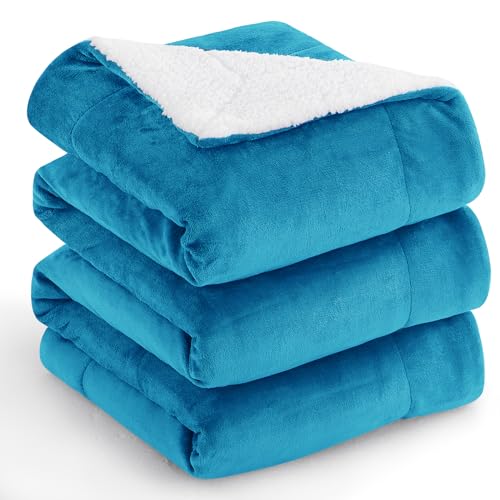 Aisbo Dicke Kuscheldecke Flauschig Petrol - Extra Warme Decken für den Winter als Sofadecke Couchdecke 220x240 cm, XXL Große Wohndecke aus hochwertige Sherpa Fleece, Soft Weich Blanket Türkis Aisbo Dicke Kuscheldecke Flauschig Petrol - Extra Warme Decken für den Winter als Sofadecke Couchdecke 220x240 cm, XXL Große Wohndecke aus hochwertige Sherpa Fleece, Soft Weich Blanket Türkis von Aisbo