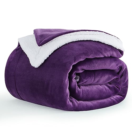 Aisbo Dicke Kuscheldecke Flauschig Violett - Extra Warme Decken für den Winter als Sofadecke Couchdecke 150x200 cm, XL Wohndecke aus hochwertige Sherpa Fleece, Soft Weich Blanket Aisbo Dicke Kuscheldecke Flauschig Violett - Extra Warme Decken für den Winter als Sofadecke Couchdecke 150x200 cm, XL Wohndecke aus hochwertige Sherpa Fleece, Soft Weich Blanket von Aisbo