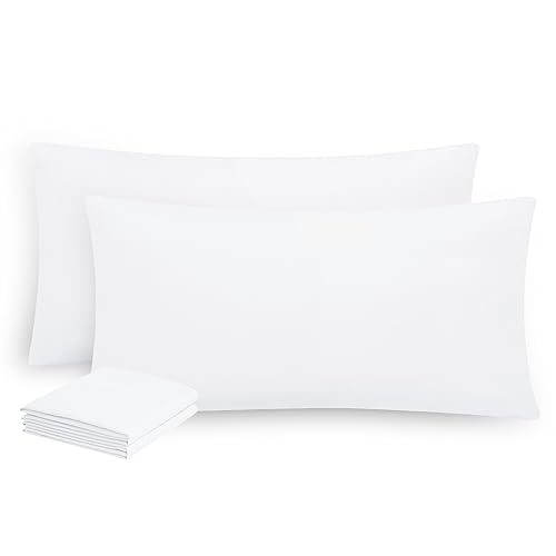 Aisbo Kissenbezug 40 x 80 2er Set - Kopfkissenbezug 40x80 Weiß mit Reißverschluss aus Mikrofaser, ÖKO-TEX Kissenhülle 40x80cm, Weich und Bügelfrei von Aisbo