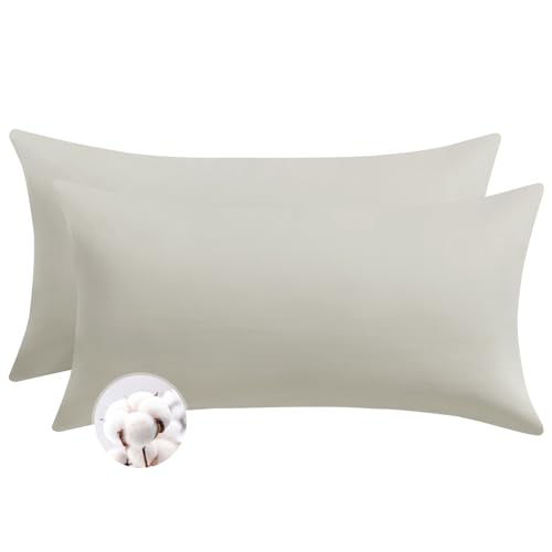 Aisbo Kissenbezug 40 x 80 Baumwolle 2er Set - weiche Kopfkissenbezug 40x80 Beige mit Reißverschluss, 40x80cm Pillow Cover Pillowcase Aisbo Kissenbezug 40 x 80 Baumwolle 2er Set - weiche Kopfkissenbezug 40x80 Beige mit Reißverschluss, 40x80cm Pillow Cover Pillowcase von Aisbo