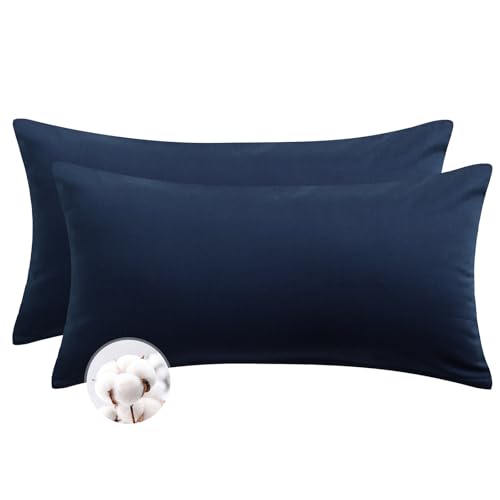 Aisbo Kissenbezug 40 x 80 Baumwolle 2er Set - weiche Kopfkissenbezug 40x80 Blau mit Reißverschluss, 40x80cm Pillow Cover Pillowcase Aisbo Kissenbezug 40 x 80 Baumwolle 2er Set - weiche Kopfkissenbezug 40x80 Blau mit Reißverschluss, 40x80cm Pillow Cover Pillowcase von Aisbo