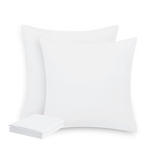 Aisbo Kissenbezug 40x40 2er Set - Kissenhülle Kopfkissenbezug 40 x 40 Weiß mit Reißverschluss aus Mikrofaser, ÖKO-TEX Pillow Cover 40x40cm, Weich und Bügelfrei Aisbo Kissenbezug 40x40 2er Set - Kissenhülle Kopfkissenbezug 40 x 40 Weiß mit Reißverschluss aus Mikrofaser, ÖKO-TEX Pillow Cover 40x40cm, Weich und Bügelfrei von Aisbo