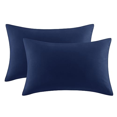 Aisbo Kissenbezug 50x75 2er Set - Kopfkissenbezug 50 x 75 Blau mit Hotelverschluss aus Mikrofaser Weich, 50x75cm Pillow Cover von Aisbo