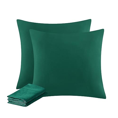 Aisbo Kissenbezug 80x80 2er Set - Kopfkissenbezug 80 x 80 Grün mit Reißverschluss aus Mikrofaser Weich, 80x80cm Pillow Cover von Aisbo