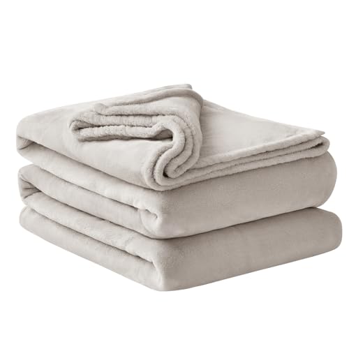 Aisbo Kuscheldecke Flauschig Decke Beige - Fleecedecke 220x240 cm XXL Große Warme Couchdecke, Kuschlige Wohndecke Beige Weich als Sofaüberwurf Blanket Sofadecke Bett für Winter von Aisbo