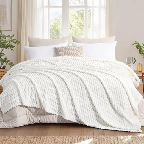 Aisbo Kuscheldecke Flauschig Decke Weiß - Fleecedecke 230x270 cm als Sofadecke Couchdecke, Weich Kuschelige Riesen Wohndecke für Wohnzimmer Deko Blanket, Dicke Warme Plüschdecke Aisbo Kuscheldecke Flauschig Decke Weiß - Fleecedecke 230x270 cm als Sofadecke Couchdecke, Weich Kuschelige Riesen Wohndecke für Wohnzimmer Deko Blanket, Dicke Warme Plüschdecke von Aisbo