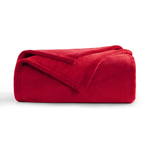 Aisbo Kuscheldecke Flauschig Decke Rot - Fleecedecke Warme Sofa Decke für Winter, Kuschlige Wohndecke Kinder Weich als Wohnzimmer, Blanket 130x150 cm Klein Couchdecke von Aisbo
