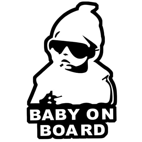 Baby on Board Aufkleber Auto, Wetterfest & UV-beständig, 12×7 cm Baby an Bord Aufkleber Auto, Finest Folia Design Sticker von Aisikoo