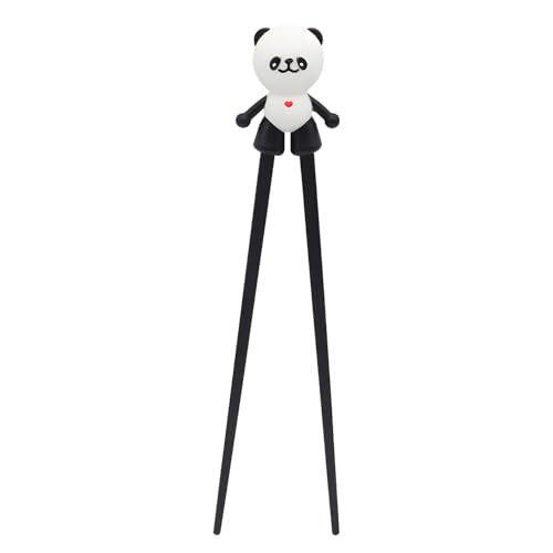 Essstäbchen Kinder, Stäbchen Hilfe, Stäbchen Zum Essen, Sushi Stäbchen mit Süßem Panda für Anfänger, Schwarz, 22 cm, Spülmaschinenfest Essstäbchen Kinder, Stäbchen Hilfe, Stäbchen Zum Essen, Sushi Stäbchen mit Süßem Panda für Anfänger, Schwarz, 22 cm, Spülmaschinenfest von Aisikoo
