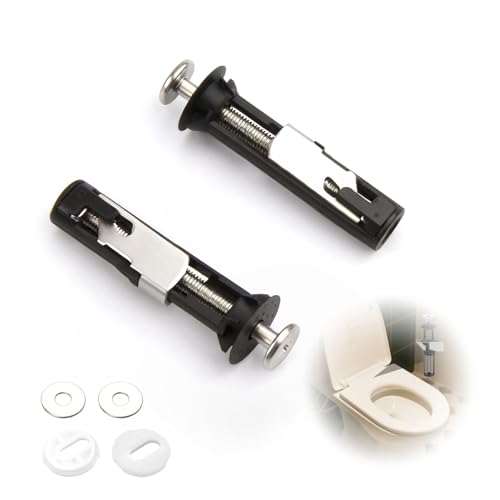 WC Sitz Befestigung – Universal Toilettensitz Befestigung von oben, WC Sitz Schrauben Set 2 Stück, langlebige Toilettensitz Befestigung mit Schnellverschluss von Aisikoo