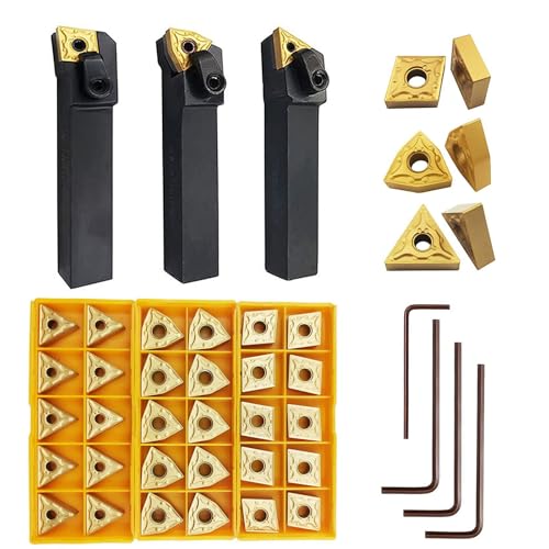 36 Stück Drehwerkzeughalter für CNC Drehmaschinen, 5/8" Excircle Wendeschneidplatten MTJNR1616H16 MWLNR1616H08 MCLNR1616H12 mit WNMG431 CNMG431 TNMG331 Hartmetall Einsatzschneider Drehmeißel Set von Aisny