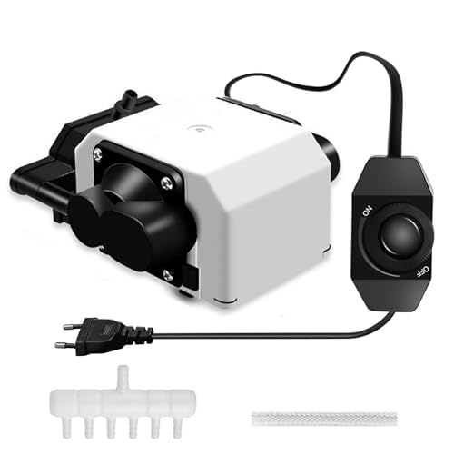 Air Assist Laser, Luftunterstützung für Lasergravierer und Gravierer 55L/min Einstellbarer Luftstrom 25W 220V Luftunterstützungspumpe für Laserschneider Laser Gravur Geräuscharm von Aisny
