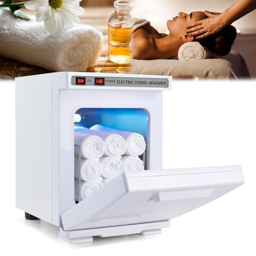 Aisny Handtuch Sterilisator, 176°F Handtuchwärmer Professioneller Handtuch Wärmegerät 360° Handtücher Heizurng Wärmer Elektrischer Handtuchwärmer Towel Warmer für 9 Handtücher, Weiß von Aisny