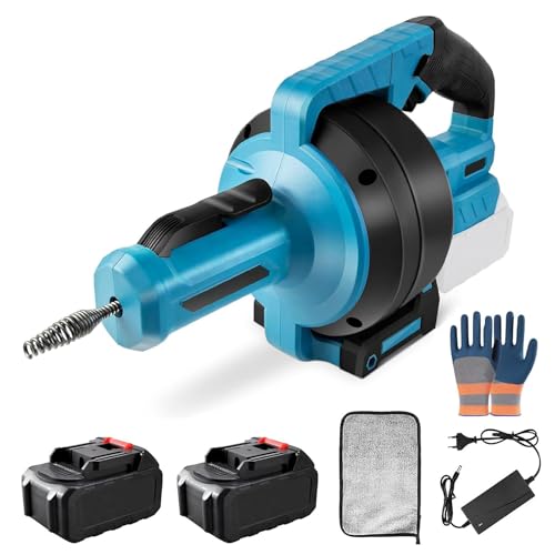 Akku Rohrreiniger, 21V Rohrreinigungsspirale 160W Abflussreiniger Spirale mit 2 x Batterien 2600mAh und Reinigungsspirale 7m Lange Rohrreinigungsmaschine für Rohrdurchmesser 35-100mm Akku Rohrreiniger, 21V Rohrreinigungsspirale 160W Abflussreiniger Spirale mit 2 x Batterien 2600mAh und Reinigungsspirale 7m Lange Rohrreinigungsmaschine für Rohrdurchmesser 35-100mm von Aisny