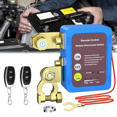 Batterie Trennschalter 12V, Auto Trennrelais 240A mit 2 Drahtloser Ferngesteuerter Batterietrennschalter Auto Batterieschalter Funkschalter für Auto Wohnmobil RV ATV LKW Boot Batterie Trennschalter 12V, Auto Trennrelais 240A mit 2 Drahtloser Ferngesteuerter Batterietrennschalter Auto Batterieschalter Funkschalter für Auto Wohnmobil RV ATV LKW Boot von Aisny