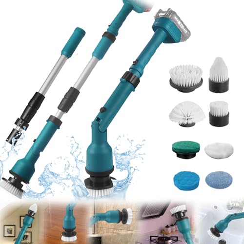Elektrische Reinigungsbürste, Akku Spin Scrubber für Makita 18V Akku Inklusive 8 Reinigungsbürstenköpfen 63-125cm Dehnbar Reinigungsbürste Ausgestattet mit Verlängerungsstange 2 Geschwindigkeitsstufen Elektrische Reinigungsbürste, Akku Spin Scrubber für Makita 18V Akku Inklusive 8 Reinigungsbürstenköpfen 63-125cm Dehnbar Reinigungsbürste Ausgestattet mit Verlängerungsstange 2 Geschwindigkeitsstufen von Aisny