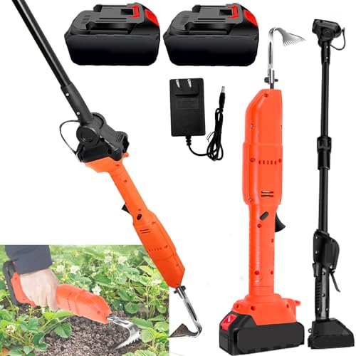Kultivator Hacke, 2-in-1 Elektrische Mini Grabhacke Elektro Gartenfräse Elektrische Unkrauthacke mit wiederaufladbarem 2 * 21V-3000MAH 54W Akku & Teleskopstange Zum Auflockern des Bodens und Jäten Kultivator Hacke, 2-in-1 Elektrische Mini Grabhacke Elektro Gartenfräse Elektrische Unkrauthacke mit wiederaufladbarem 2 * 21V-3000MAH 54W Akku & Teleskopstange Zum Auflockern des Bodens und Jäten von Aisny