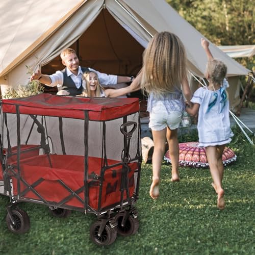 Outdoor Bug Net Cover für Push Pull Wagons, Moskitonetz Zubehör für Bollerwagen Fliegennetz Zusammenklappbare Moskitonetz Schutz Abdeckung Mosquitoabdeckung für Klappbaren Bollerwagen von Aisny