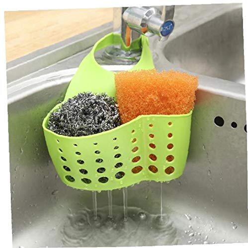 Adjustable Snap-on Sink Storage Basket Kitchen Shelf Faucet Sponge Drain Rack Kitchen Accessories Organizer Bathroom Gadgets Random Color von Aisoway