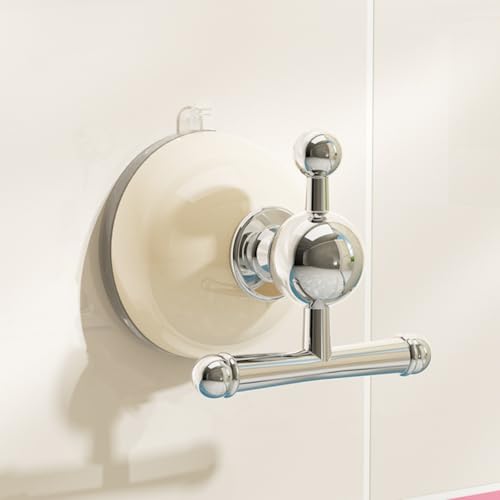 Wasserdichter Saugnapfhaken, Saugnapfhaken, kleine Dusch-Saugnapfhaken, strapazierfähig, abnehmbar und wiederverwendbar für Taschen, Mantel (Weiß) von Aisuous