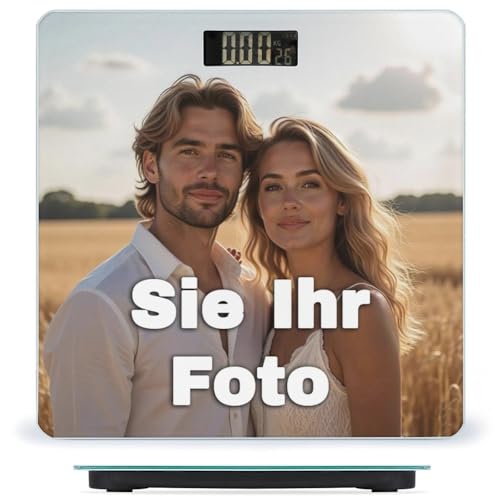 Personalisiert Personenwaage Digital, Körperwaage mit Hochpräzisions-Sensoren mit Foto/Text/Logo, mit LCD-Anzeige, Rutschfeste Gummi-Unterseite, Digitale körperwaage, geschenke Personalisiert Personenwaage Digital, Körperwaage mit Hochpräzisions-Sensoren mit Foto/Text/Logo, mit LCD-Anzeige, Rutschfeste Gummi-Unterseite, Digitale körperwaage, geschenke von Aiszil