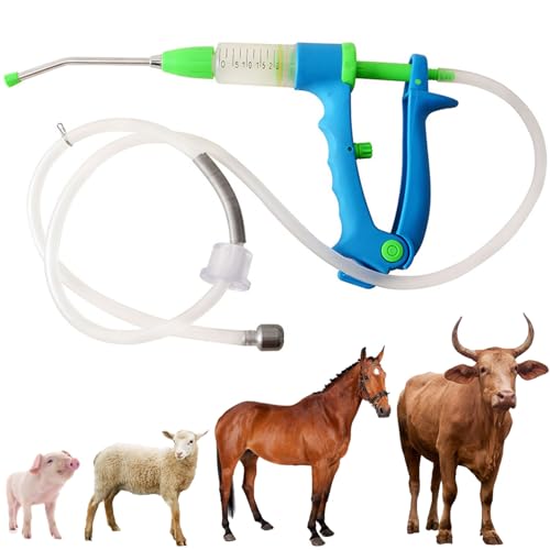 20ML Veterinärmedizin-Abfüllgerät, kontinuierliche Drench-Pistole einstellbares Dosiergerät Veterinärmedizin-Spender Haltung Autonomes Fütterungswerkzeug für Gänse, Schwein Bulle Schaf Geflügel von Aiupuyer