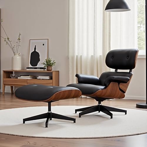 Aivermeil Eleganter Fernsehsessel aus Echtleder mit Verstellbarer Rückenlehne & Fußstütze–Komfort für Zuhause & Büro von Aivermeil