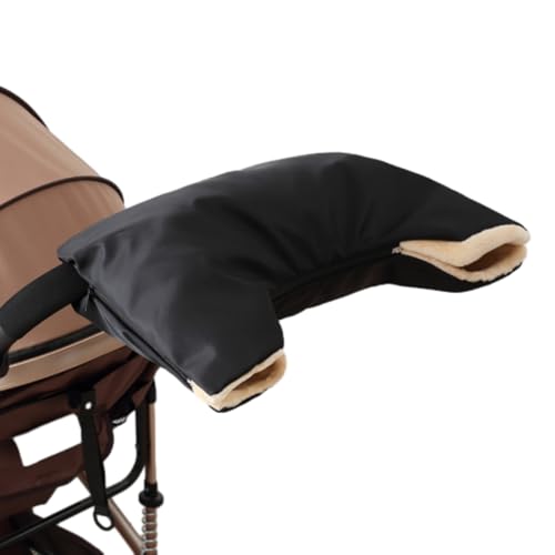 Aiwdeyi Handwärmer Kinderwagen Handschuhe Handmuff mit warme Fleece und Baumwolle Innenseite Wasserdicht und Winddicht Reißverschluss Stroller Handmuff Universalgröße für Kinderwagen, Buggy von Aiwdeyi