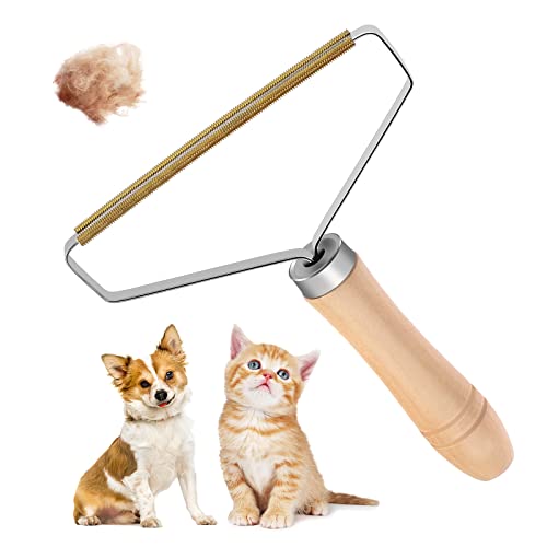 Fusselentferner Tierhaare,Fusselrasierer für Kleidung und Teppich,Tierhaarentferner Sofa,Magische Pfoten Fusselbürste,Katzenhaarentferner,Flusenentferner,Lint Remover 本色 von Aiweomi