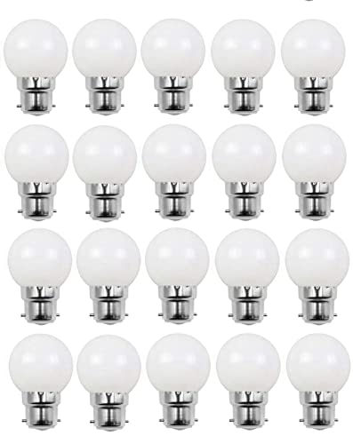 Aiwerttes 20er-Pack B22 Bajonettbirnen 2W G45 Mini Glof LED Glühbirnen (20W Äquivalent) Birne 220V Bunt Energieeffizient für Party Girlanden Dekoration,Nicht dimmbar(Warmweiße) von Aiwerttes