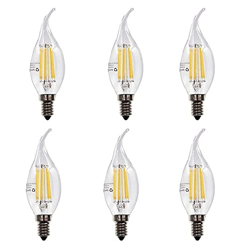 Aiwerttes E14 Dimmbare LED-Birne Kleine Edison Schraube Filament gebogene Spitze Kerzenlicht 2700K Warmweiß 6W Äquivalente Glühbirnen Halogenglühlampen 60W, 6er Pack Aiwerttes E14 Dimmbare LED-Birne Kleine Edison Schraube Filament gebogene Spitze Kerzenlicht 2700K Warmweiß 6W Äquivalente Glühbirnen Halogenglühlampen 60W, 6er Pack von Aiwerttes