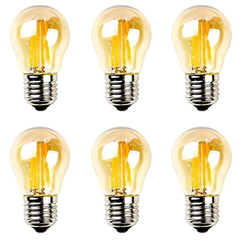 Aiwerttes E27 4W Mini Globe LED Glühbirne G45 Klein Golf Edison Schraube Warmweiß 2300K 40W Glühlampe Ersatz Nicht dimmbar, 6er Pack Aiwerttes E27 4W Mini Globe LED Glühbirne G45 Klein Golf Edison Schraube Warmweiß 2300K 40W Glühlampe Ersatz Nicht dimmbar, 6er Pack von Aiwerttes