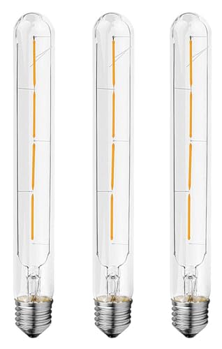Aiwerttes E27 4W röhrenförmige Edison Art LED Glühbirne nicht dimmbar,Modell T30 nostalgische geführte Glühbirne,400LM,Klarglasabdeckung,AC 220-240V,2700K Warmweiß,Pack von 3 von Aiwerttes