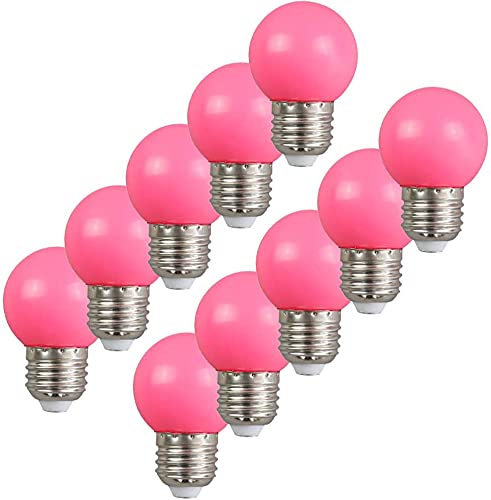 Aiwerttes E27 Glühbirne mit Spiralabdeckung, 2W, LED Edison Light, Pink Golf Light, Outdoor Terrace Party Wedding, Halloween, Christmas, 10 Packs von Aiwerttes