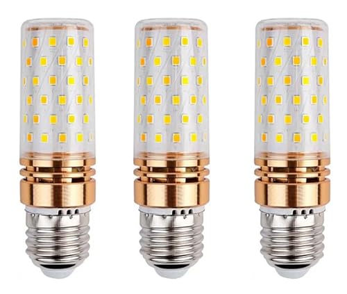 Aiwerttes E27 LED-Glühbirne, 9 W, entspricht 100 W Halogenlampe, E27 LED-Mais-Leuchtmittel für Kronleuchter, Heimdekoration, nicht dimmbar, AC 220–240 V, 3 Stück (dreifarbig) von Aiwerttes