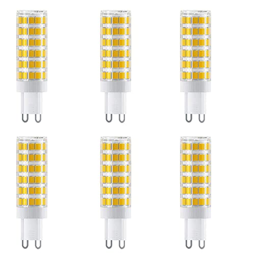 Aiwerttes G9 7W=60W LED Light Bulbs Warm White 2700K, 700LM, 60W G9 Halogen Lamp Replacement, 220V-240V, 360 Degree, No Flicker (6-Pack, NO Dimmable) [Energy Class A++] von Aiwerttes