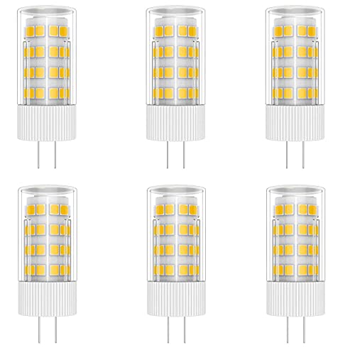 Aiwerttes LED-Leuchtmittel, G4, AC/DC, 12 V, 5 W, entspricht 50 W Halogenlampe, 500 Lumen, 3000 K, warmweiß, nicht dimmbar, 6 Stück von Aiwerttes