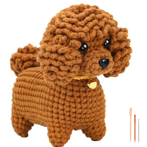Aiwjeakh Häkelset DIY Teddy Dog Häkelset, Einfach für Anfänger, Enthält Genügend Garnhaken Aiwjeakh Häkelset DIY Teddy Dog Häkelset, Einfach für Anfänger, Enthält Genügend Garnhaken von Aiwjeakh