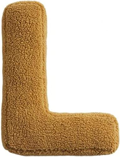 Aixingxing 26 Buchstaben Plüsch Kissen, Niedlich Englisch Alphabet Werfen Kissen Zimmer Couch Dekorative Kissen für Kinderzimmer Sofa Bett Boden Home Decorative (L) von Aixingxing