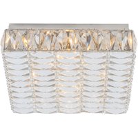 Large Flushmount Faceted Crystal Light Fixture By Kinkeldey , Germany, 1960S von AixoDesign