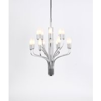 Large Mid-Century Sciolari Style Chrome Chandelier - 1970S von AixoDesign