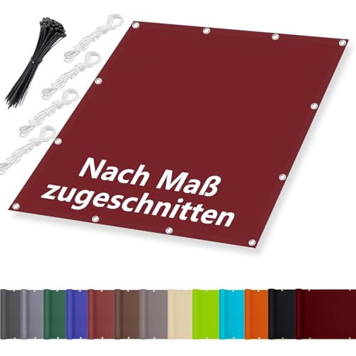 Sonnensegel für Balkon 1.6X1.6, Segeltuch Wasserdicht im Viele Größe und Farben, Schattierungsnetz mit ösen inkl Befestigungsseile, UV-Schutz, Wetterfest für Garten Terrasse Balkon, Burgunderrot Sonnensegel für Balkon 1.6X1.6, Segeltuch Wasserdicht im Viele Größe und Farben, Schattierungsnetz mit ösen inkl Befestigungsseile, UV-Schutz, Wetterfest für Garten Terrasse Balkon, Burgunderrot von Aiyaoo