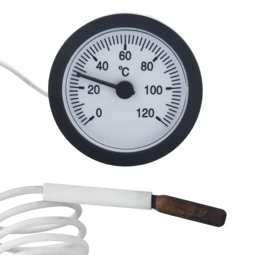 Aiyomi Kapillarthermometer Thermometer mit Fühler Kapillare Temperaturmessgerät Messen Gas Flüssigkeit und Dampf 0-120 ° C von Aiyomi